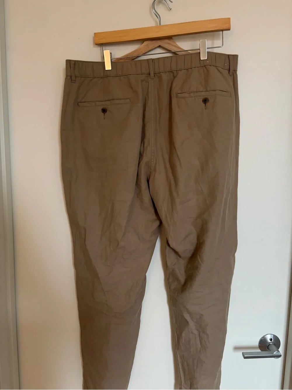 Men's Classic Straight linen Pants in Brown